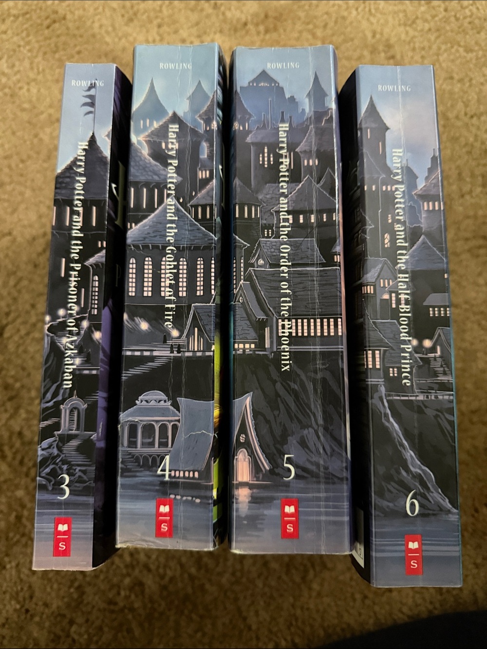 Books 3-6 Scholastic Harry Potter Paperback Set